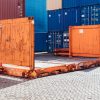 20ft-shipping-container-flat-rack-used-red-brown-corner-right-scaled-1 20 Fuß Gebraucht Flat-Rack-Container