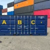 20OD200520RAL5013 20 Fuss Container mit offener Seite und Auffangwanne
